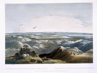Junction of the Yellow Stone River with the Missouri, plate 29 from Volume 2 of 